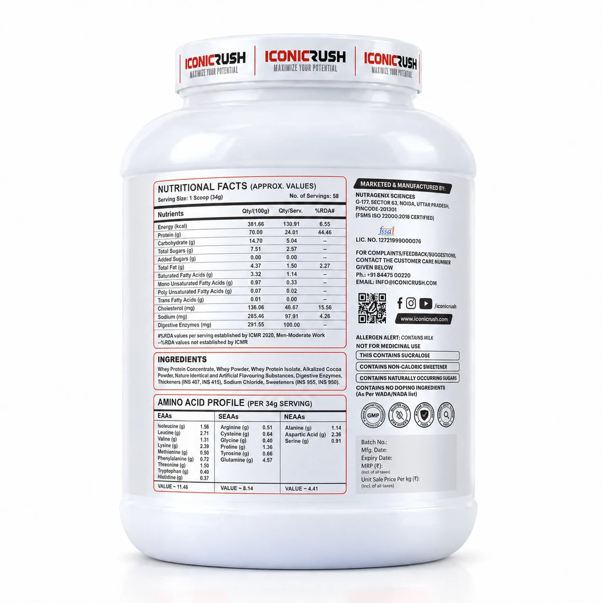 ICONICRUSH-Daily Whey-Thandai Flavour-1Kg