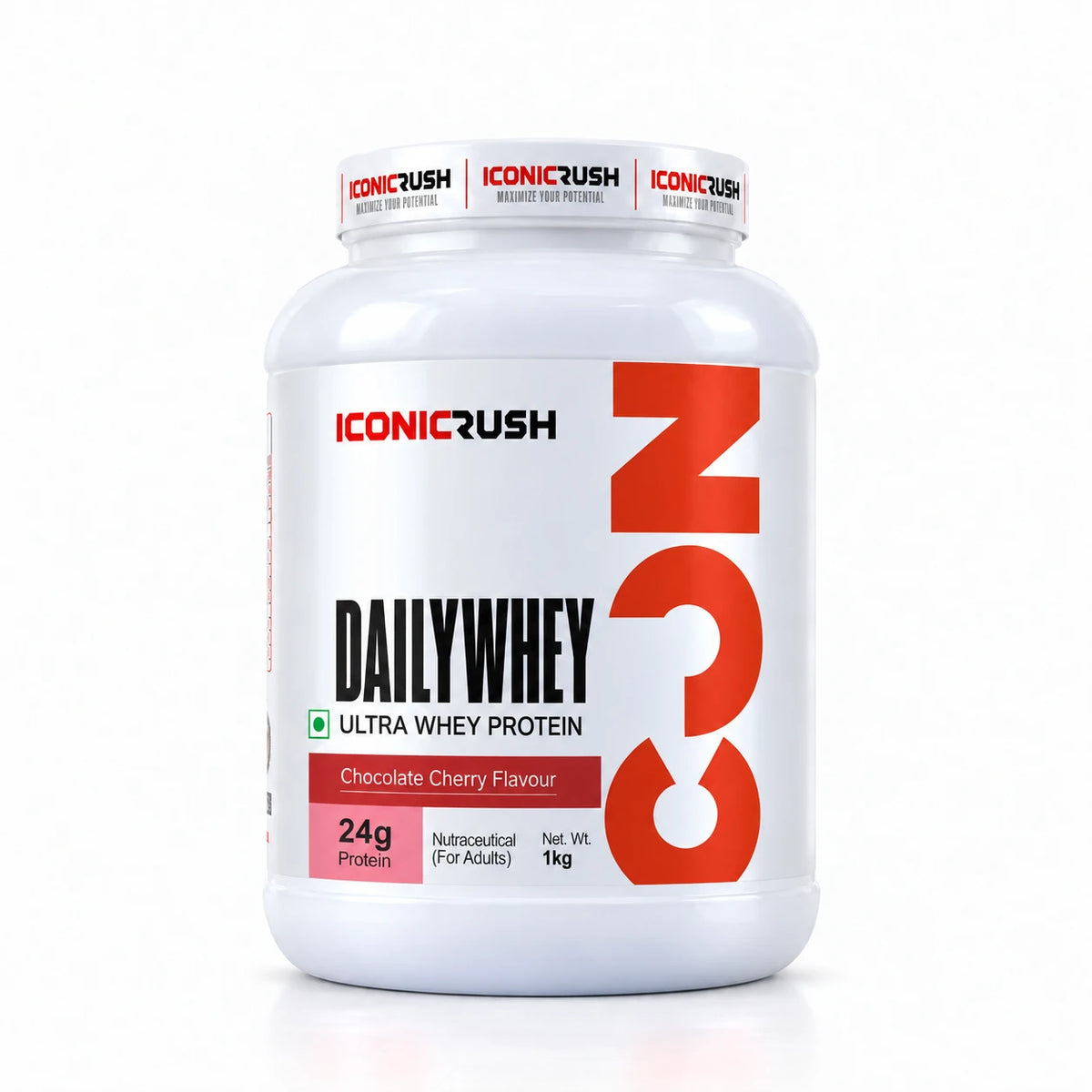 ICONICRUSH-Daily Whey-Chocolate Cherry Flavour-1Kg